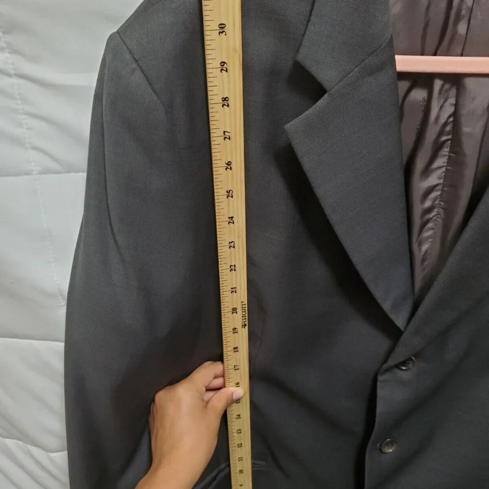 Sartoriale Marzotto Blazer Sport Coat Jacket Men Italy 44L Dark Gray wool - Picture 7 of 12